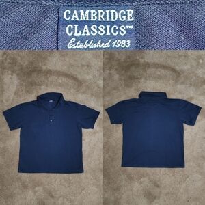 Cambridge Classic Blue Polo Shirt Sz Med 8/10